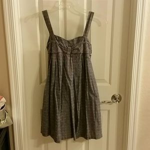 Grey blue dress medium, free orange plaid dress